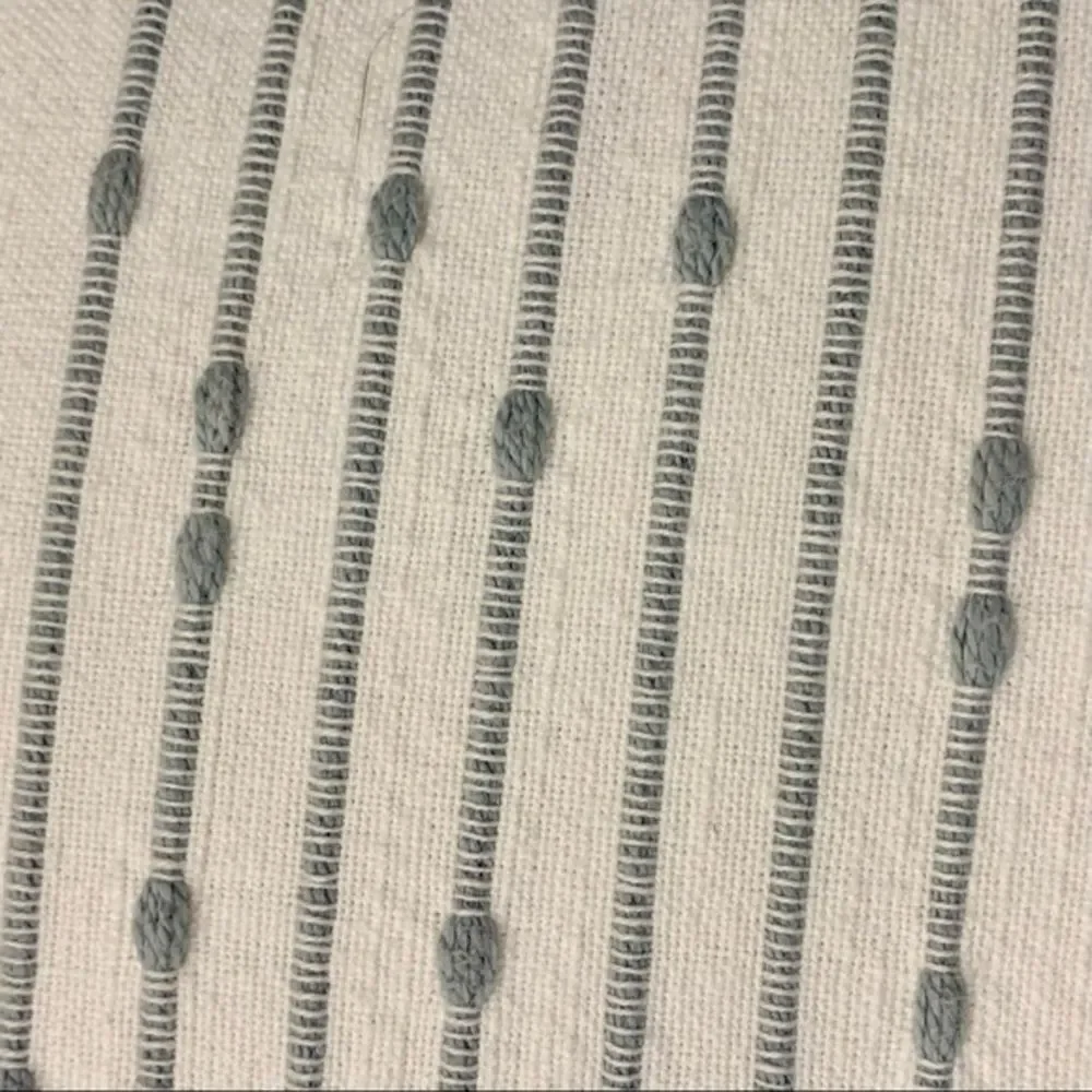 White‎ & Powder Blue Striped Pillow